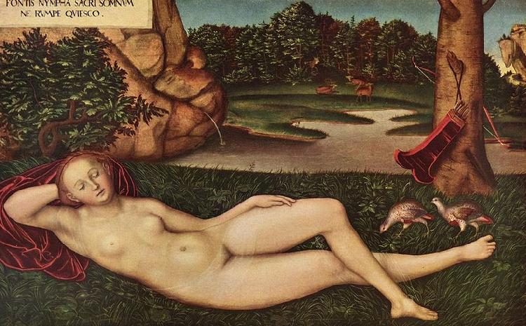 Ruhende Quellnymphe, Lucas  Cranach
